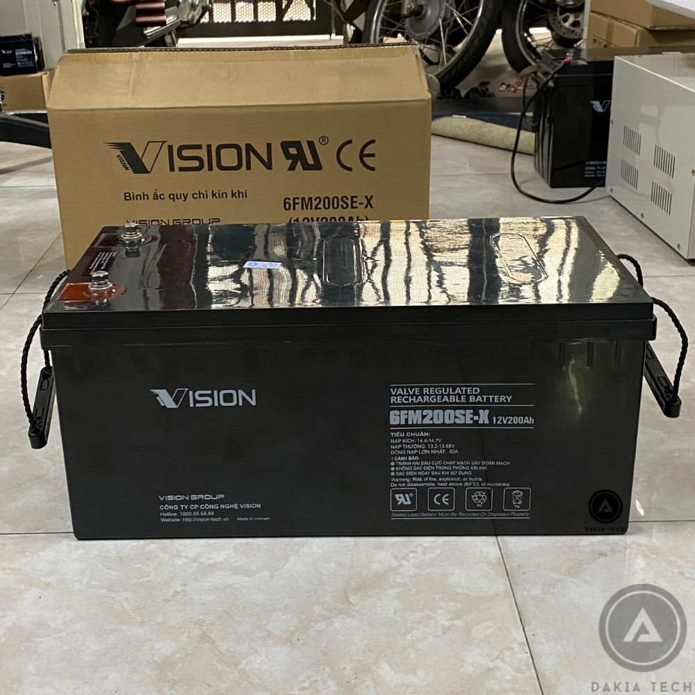 Ắc quy Vision 12V 200Ah 6FM200SE-X 5