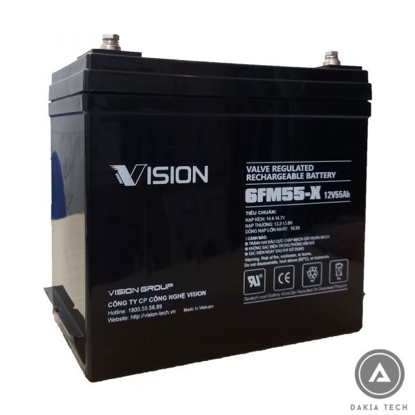 Nơi bán Bình Ắc quy Vision 12V 55Ah 6FM55-X