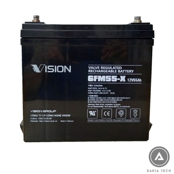 Ắc quy Vision 12V 55Ah 6FM55-X 1