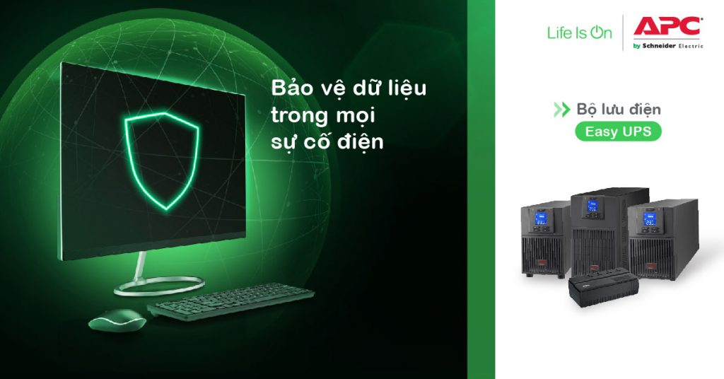 Bộ Lưu Điện Easy UPS của APC sẽ giúp bạn bảo vệ dữ liệu máy tính