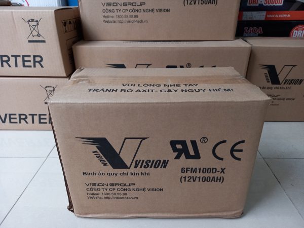 Ắc quy Vision 6FM100D-X 12V-100Ah 2