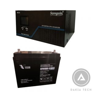 Dakia cung cấp Combo 1UPS SongSin 2KVA-2Acquy Vision 100Ah