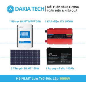 Combo Lưu trữ năng lượng mặt trời 1KWh