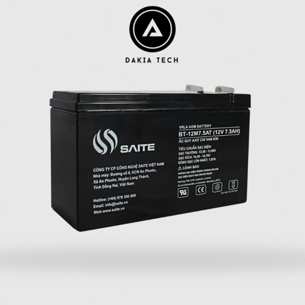 Ắc quy Saite 12V 7.5Ah Model BT-12M7.5AT 3