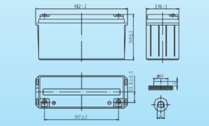Thông số kỹ thuật Bình Ắc quy Vision 12V 150Ah 6FM150D-X