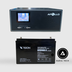Combo Bộ lưu điện Apollo HI1000-Acquy Vision 100Ah