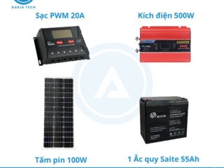 Combo Lưu Trữ Điện NLMT 600Wh