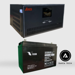 Combo Bộ lưu điện Ares AR0612-Ắc quy Vision 100Ah