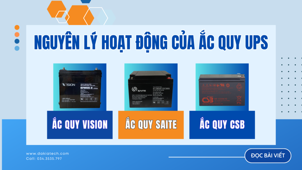 Nguyên lý hoạt động của Ắc quy UPS