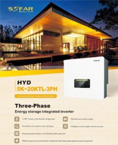 Inverter Hybrid Sofar 10kW 3 pha Model HYD 10KTL-3PH