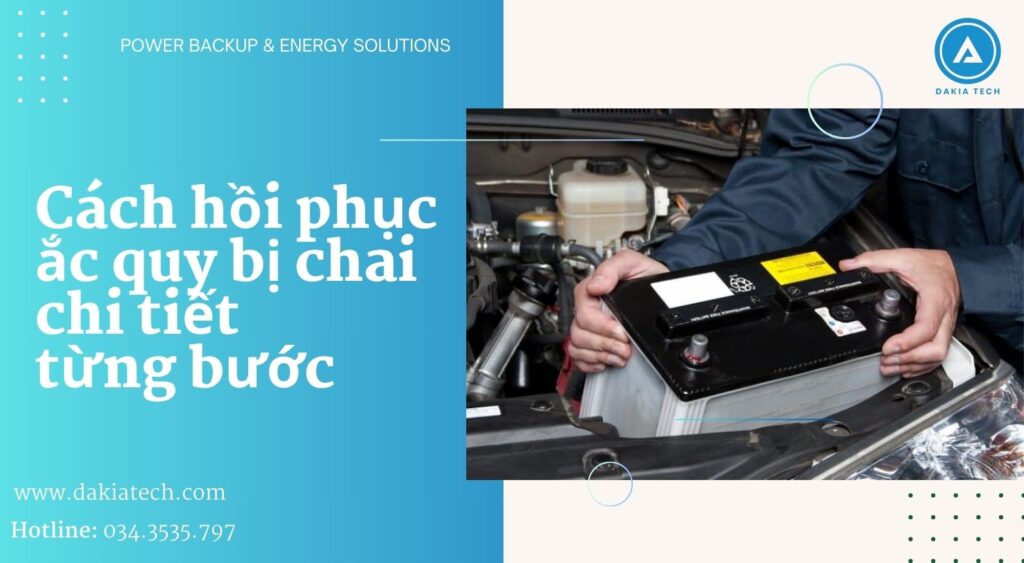 Cách hồi phục ắc quy bị chai chi tiết từng bước 1