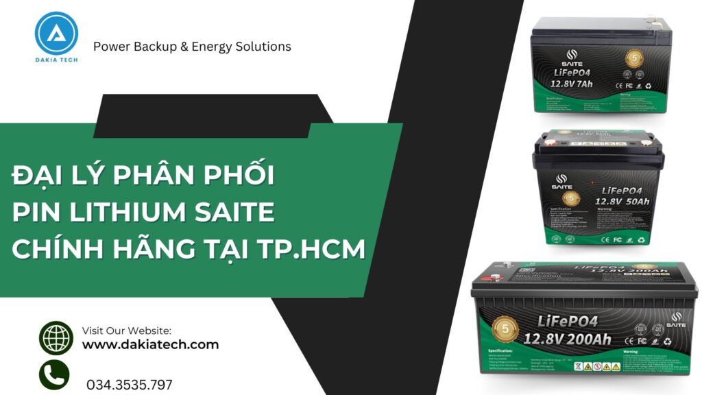 Đại lý phân phối pin lithium saite chính hãng tại tphcm