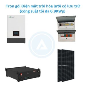 Trọn gói Điện măt trời hòa lưới có lưu trữ (công suất tối đa 6.9KWp)