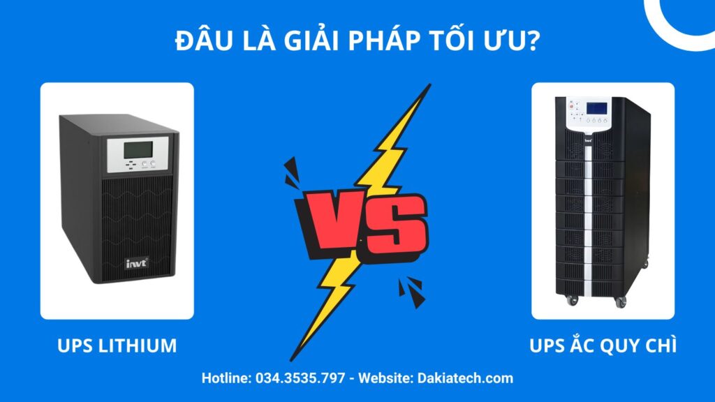 Vì sao nên chọn UPS dùng Lithium từ INVT thay cho ắc quy chì?