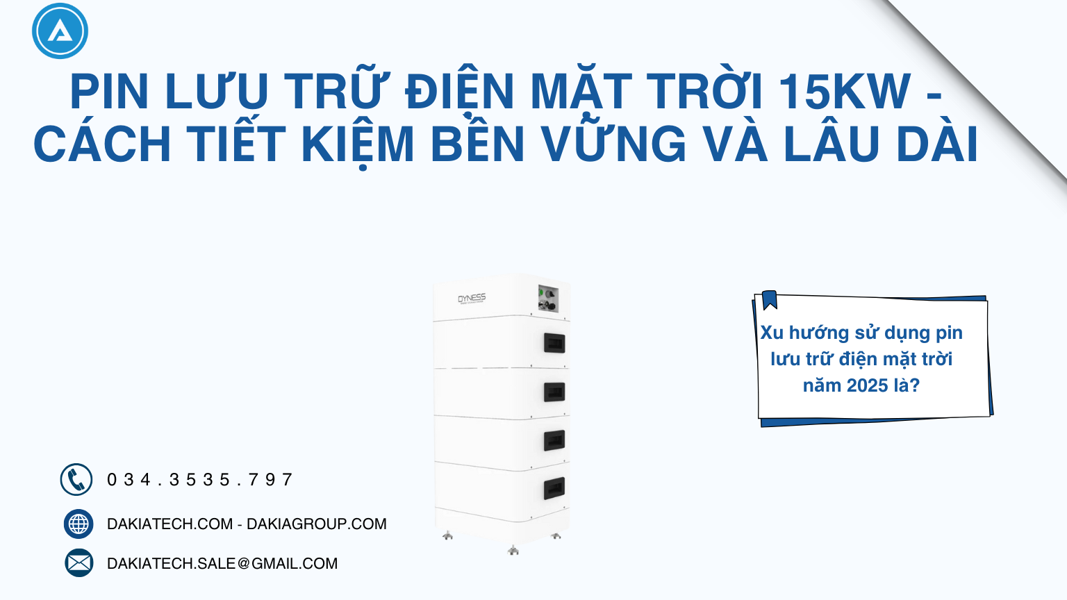 Pin lữu trữ điện mặt trời 15kW – Cách tiết kiệm bền vững và lâu dài