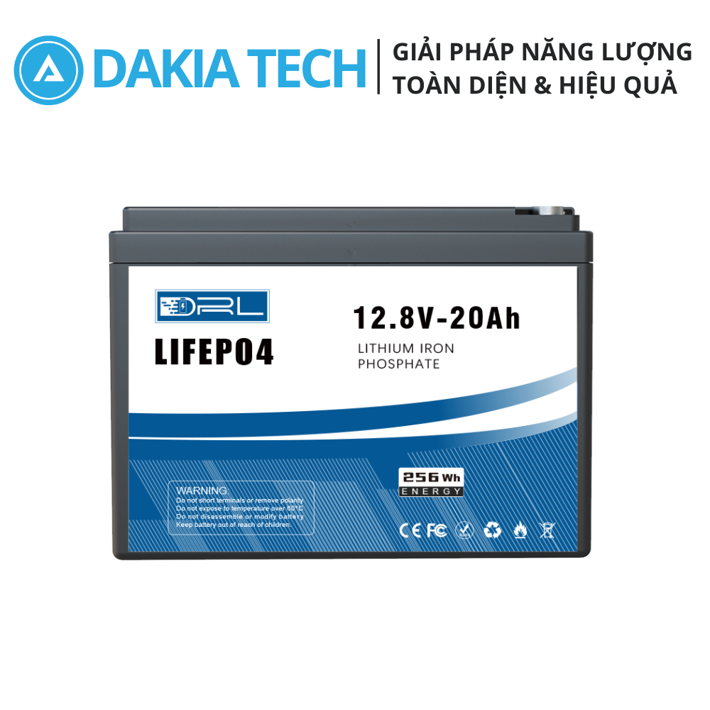 Pin lưu trữ Lithium và 6 điểm đáng chú ý 2 Pin Lithium Derun 12.8V 20Ah