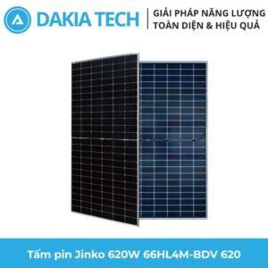 Form liên hệ 1 Tấm pin năng lượng mặt trời Jinko 620W 66HL4M-BDV 620 Email: Dakiatech.sales@gmail.com Địa chỉ: 385/30 Lê Văn Thọ, Phường Thông Tây Hội, TP.HCM Hotline: 034.3535.797 hoặc đặt hàng trực tiếp Tại đây DAKIA TECH rất hân hạnh được phục vụ quý khách! [button text=